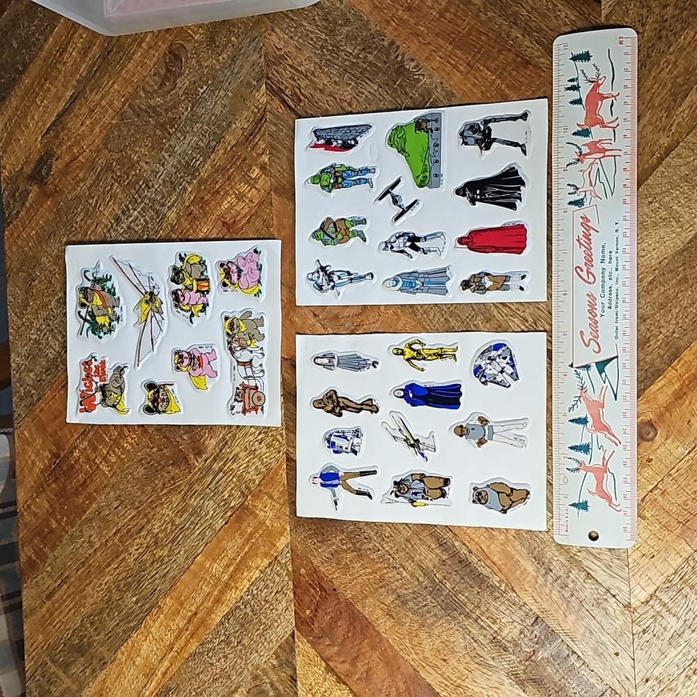 Vintage Star Wars puffy stickers 3 sheets